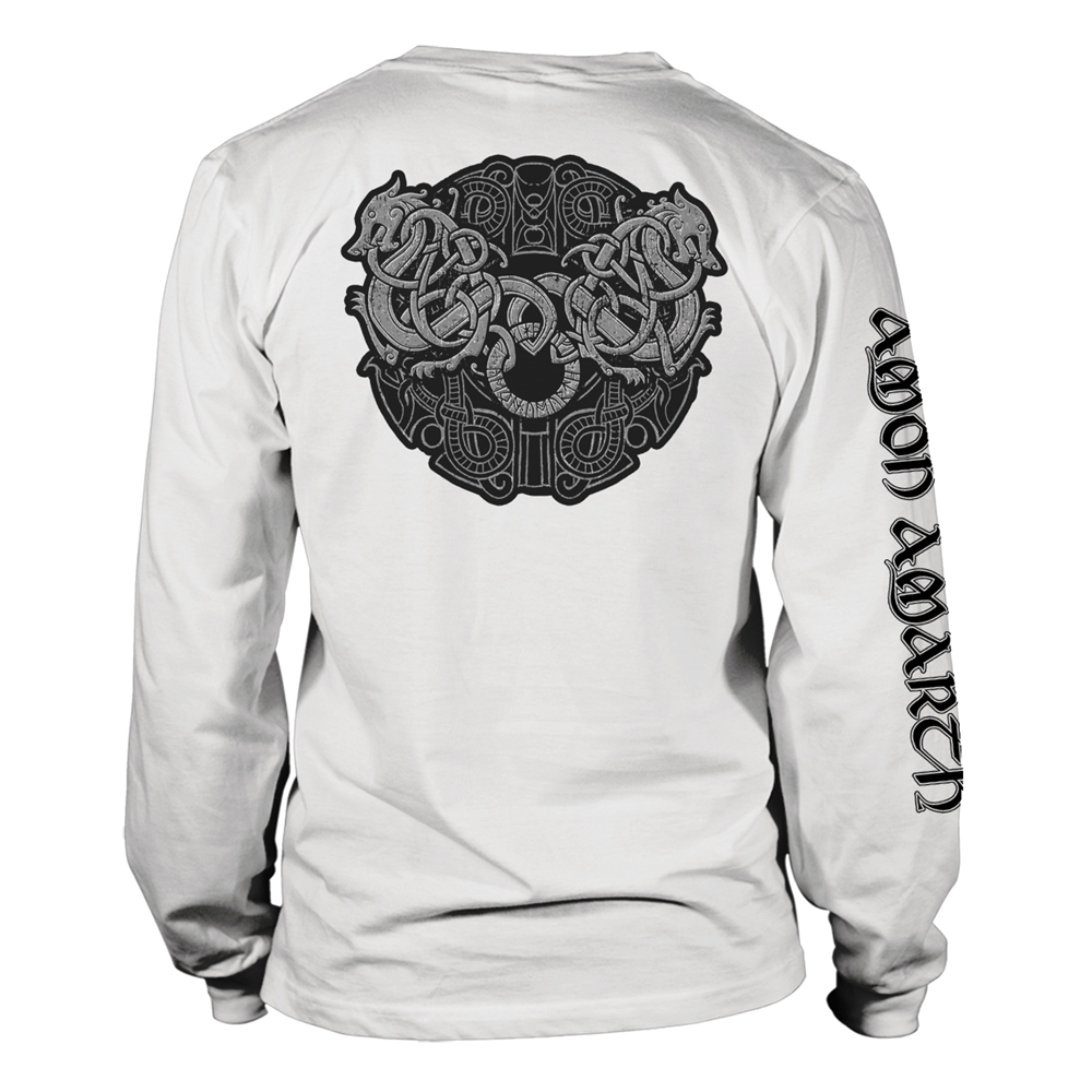 AMON AMARTH GREY SKULL (WHITE) Long 
